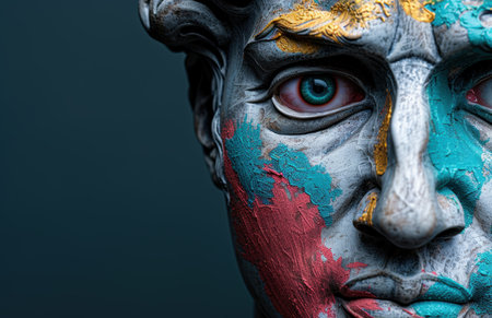 Colorful face paint and expressionの素材