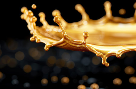 golden crown with sparkling lightsの素材