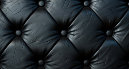 Textured black leather surfaceの素材