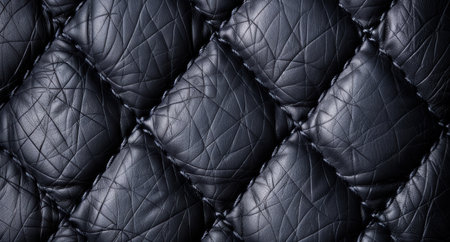 Textured black leather backgroundの素材
