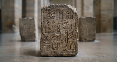 ancient egyptian hieroglyphic stone tabletの素材