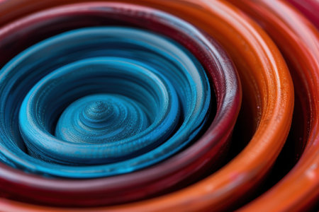 Colorful abstract spiral patternの素材