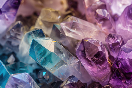Vibrant crystals and gemstonesの素材