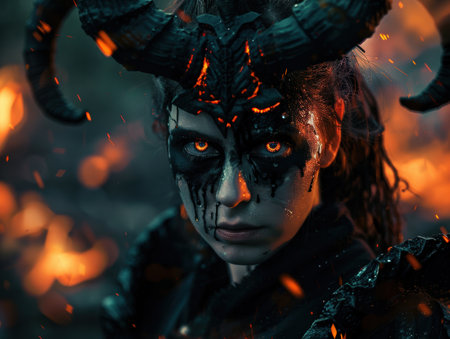 dark fantasy portrait of a mysterious creatureの素材