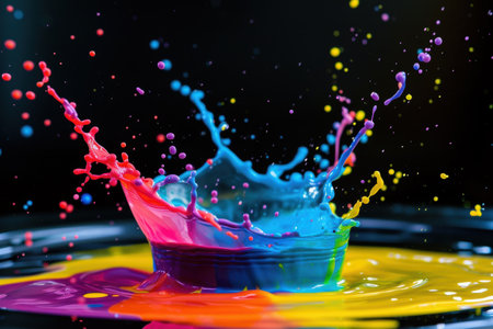 Colorful paint splashの素材