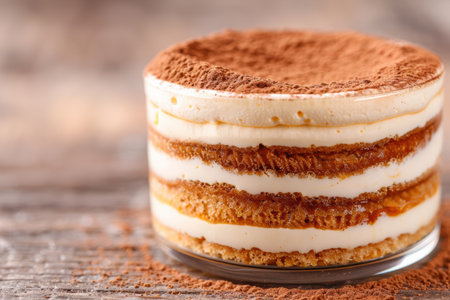 Delicious layered tiramisu dessertの素材