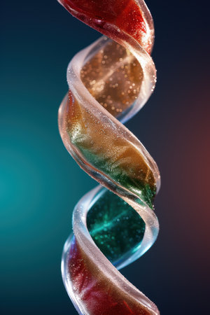 Colorful abstract swirl with glitter and bokehの素材