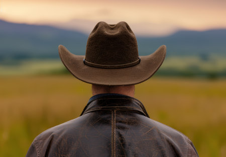 Cowboy in the countrysideの素材