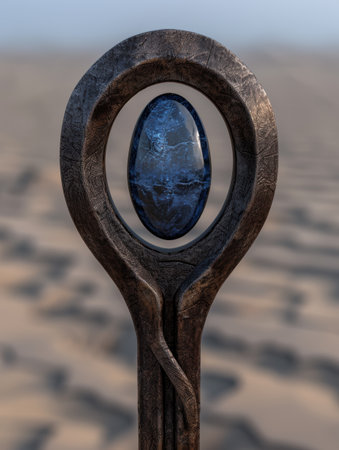 Mystical crystal ball in wooden frameの素材