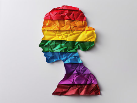 crumpled rainbow flagの素材