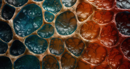 Vibrant and textured abstract cellular patternの素材