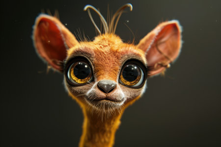 Cute and curious animal close-upの素材