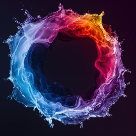 Colorful Liquid Splash Abstract Backgroundの素材