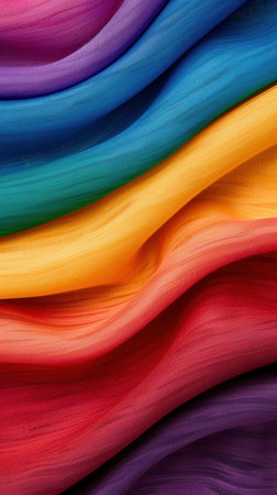 Vibrant abstract background with colorful fabricの素材