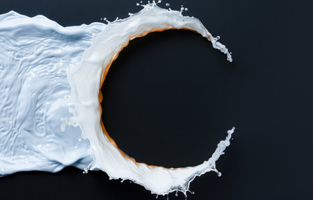 Splashing water in a circular motionの素材