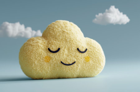 Cute and Smiling Cloud Plush Toyの素材