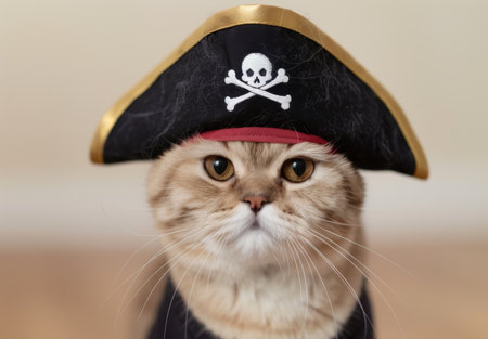 Pirate cat in costumeの素材