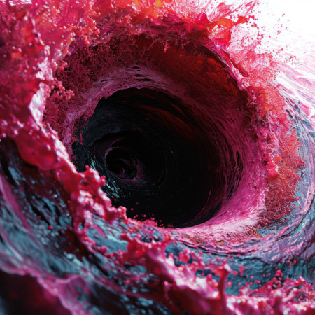 Vibrant abstract tunnel of colorの素材