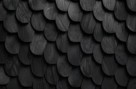 Textured black wooden shinglesの素材