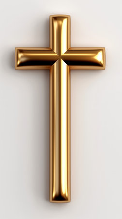 golden christian cross symbolの素材