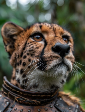 Close-up portrait of a majestic cheetahの素材