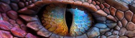 Vibrant reptile eye close-upの素材