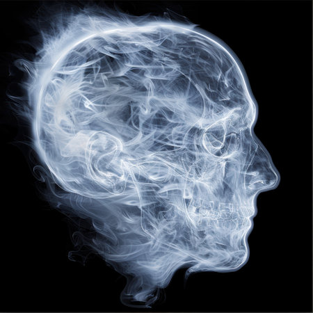 ghostly smoke skull silhouetteの素材