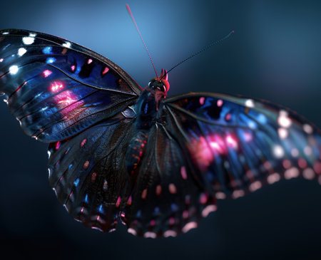 Vibrant butterfly with intricate wing patternsの素材