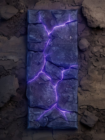 Glowing purple crystal formationの素材