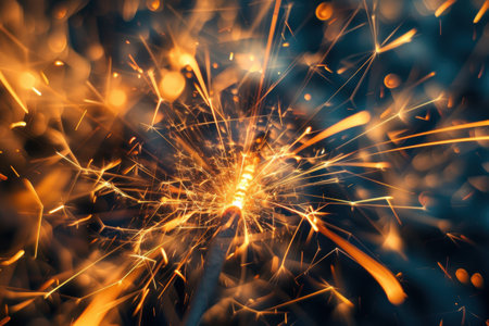 Sparkling fireworks displayの素材