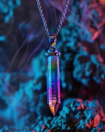 Mystical crystal pendant on chainの素材