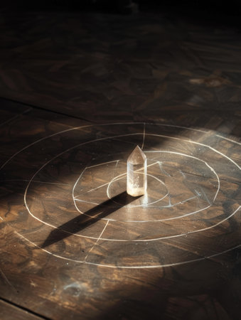 Mystical crystal on occult symbolの素材