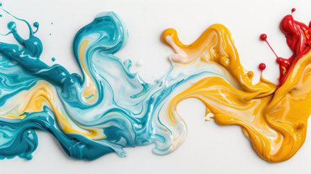 Vibrant abstract paint swirlsの素材