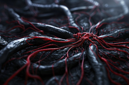 Intricate network of blood vesselsの素材