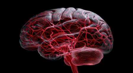 Detailed 3D illustration of the human brainの素材