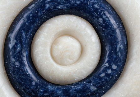 Closeup of a spiral seashellの素材