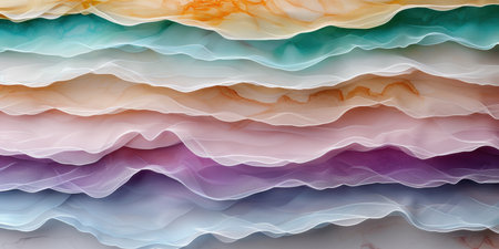 abstract colorful layered landscapeの素材