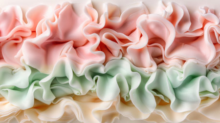 Soft and delicate pink and green rose petalsの素材