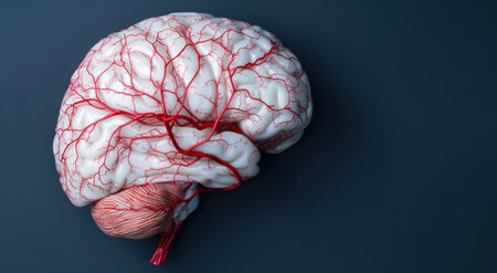3d medical illustration of human brain anatomyの素材