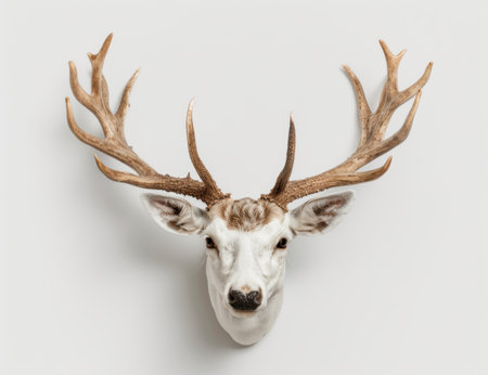 Majestic deer head with antlersの素材
