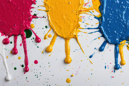 Colorful abstract paint splatter backgroundの素材