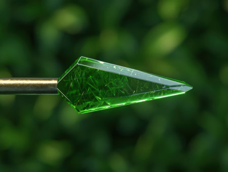 Vibrant green crystal quartz gemstoneの素材