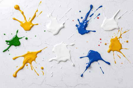 Colorful paint splatter abstract art backgroundの素材