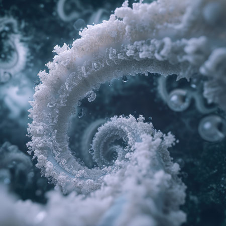 Intricate Snowflake Patterns in Icy Wonderlandの素材