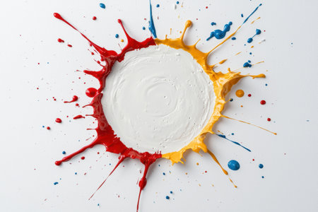 Colorful paint splatter abstract backgroundの素材