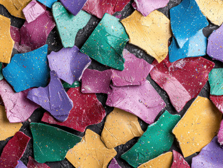 Colorful broken glass mosaic textureの素材