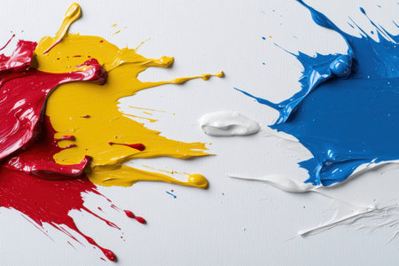 Colorful abstract paint splatter backgroundの素材