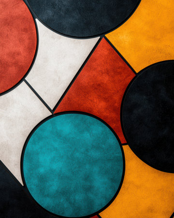 Vibrant abstract geometric shapesの素材