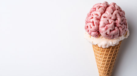 brain ice cream in waffle coneの素材