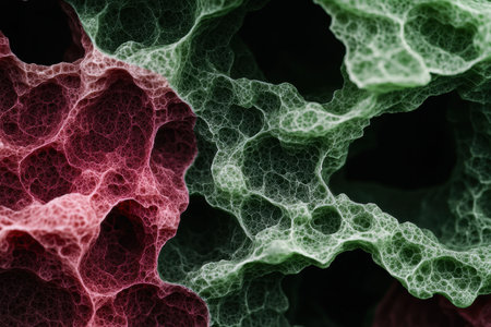 abstract cellular structure with vibrant colorsの素材